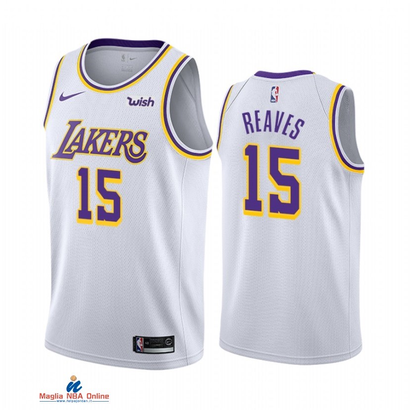 Maglia NBA Nike Los Angeles Lakers NO.15 Austin Reaves Bianco Association 2021-22