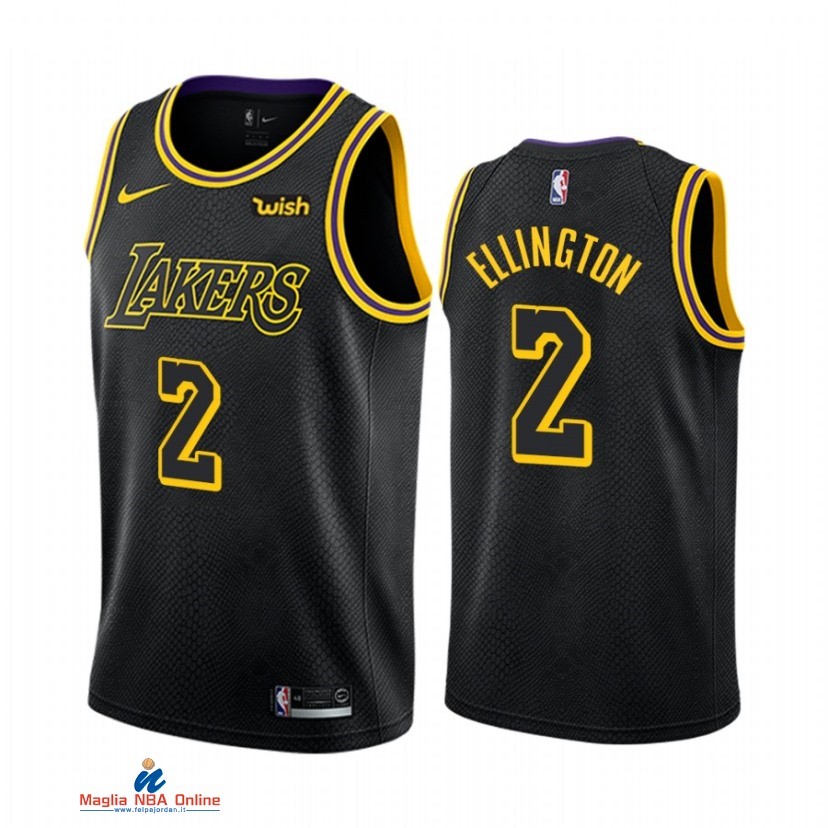 Maglia NBA Nike Los Angeles Lakers NO.2 Wayne Ellington Nero Mamba 2021