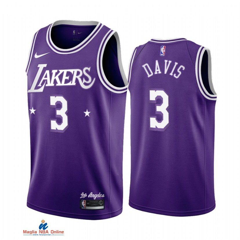 Maglia NBA Nike Los Angeles Lakers NO.3 Anthony Davis Nike Porpora Città 2021-22