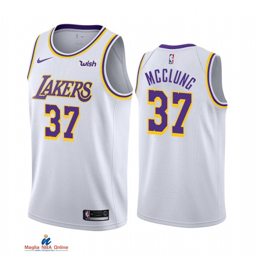 Maglia NBA Nike Los Angeles Lakers NO.37 Mac McClung Bianco Association 2021-22
