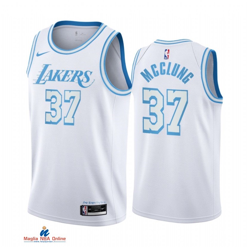 Maglia NBA Nike Los Angeles Lakers NO.37 Mac McClung Nike Bianco Città 2021