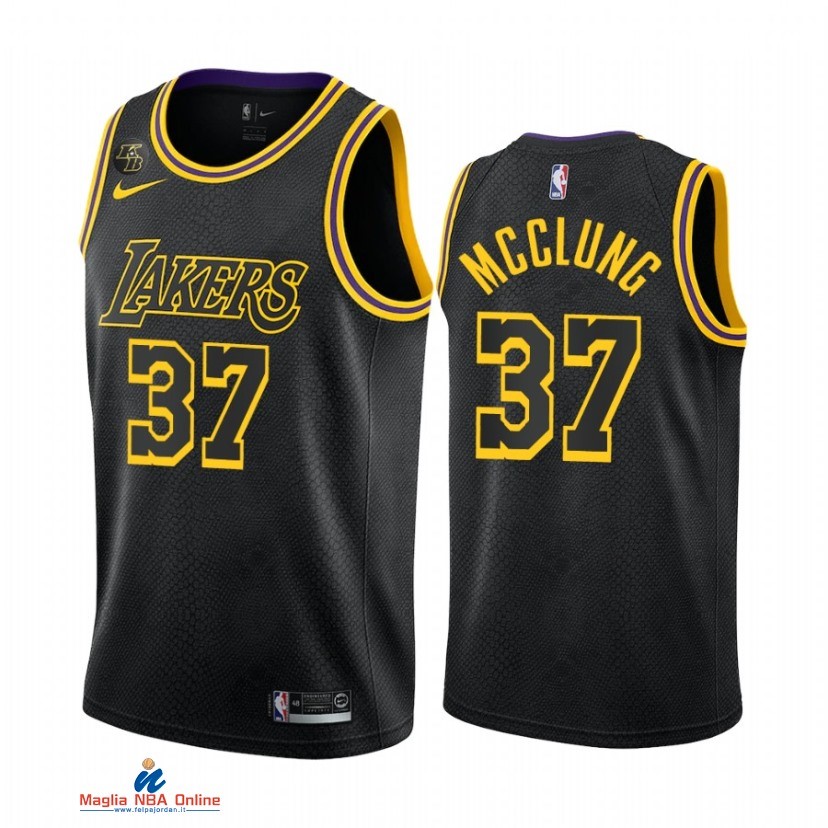 Maglia NBA Nike Los Angeles Lakers NO.37 Mac McClung Nike Nero Mamba 2021