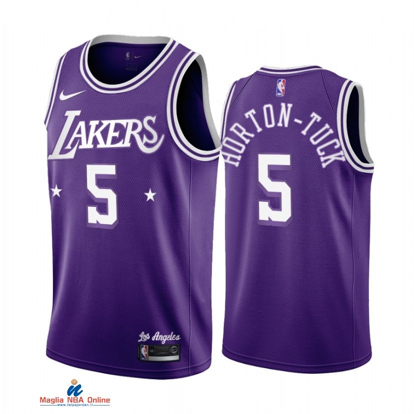 Maglia NBA Nike Los Angeles Lakers NO.5 Talen Horton Tucker Nike Porpora Città 2021-22