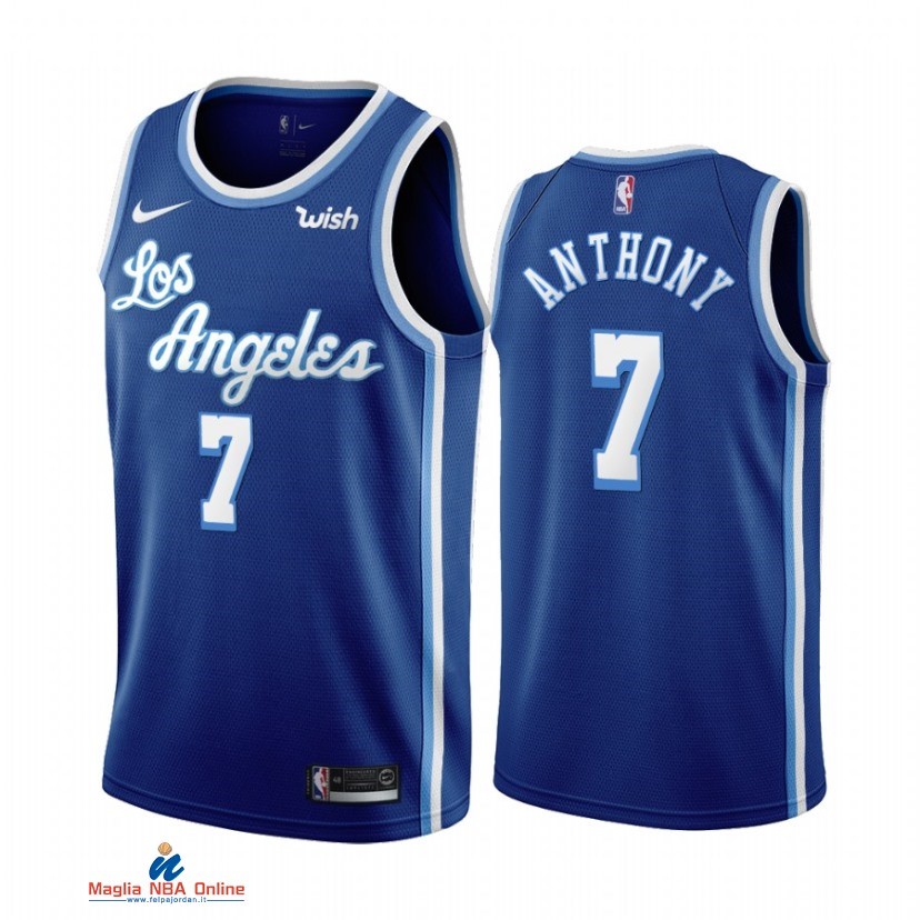 Maglia NBA Nike Los Angeles Lakers NO.7 Carmelo Anthony Blu Classics 2021