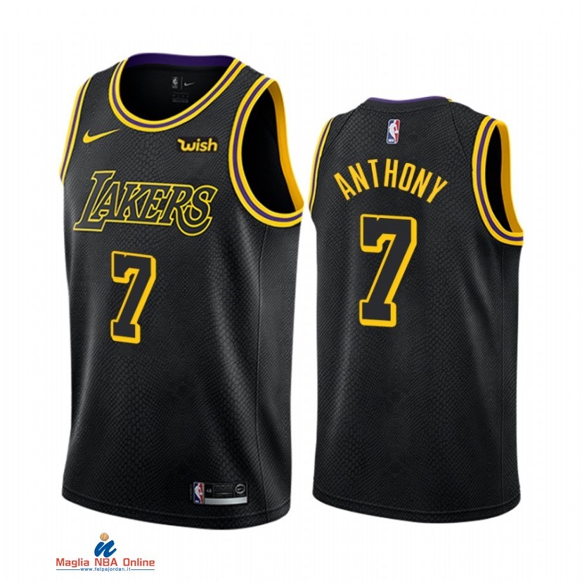 Maglia NBA Nike Los Angeles Lakers NO.7 Carmelo Anthony Nero Mamba 2021