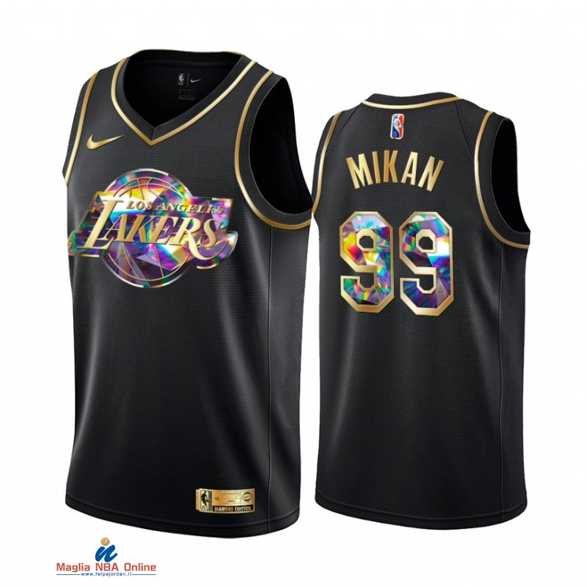 Maglia NBA Nike Los Angeles Lakers NO.99 George Mikan Nero Diamante 2021-22