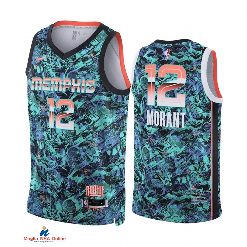 Maglia NBA Nike Memphis Grizzlies NO.12 Ja Morant Select Series Verde Camouflage 2021