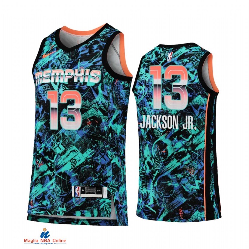 Maglia NBA Nike Memphis Grizzlies NO.13 Jaren Jackson Jr. Select Series Verde Camouflage 2021