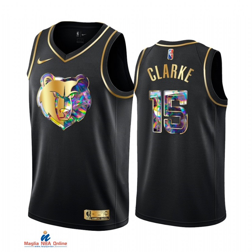 Maglia NBA Nike Memphis Grizzlies NO.15 Brandon Clarke Nero Diamante 2021-22