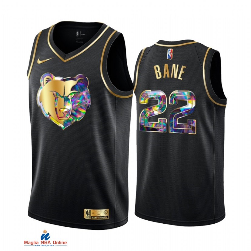 Maglia NBA Nike Memphis Grizzlies NO.22 Desmond Bane Nero Diamante 2021-22
