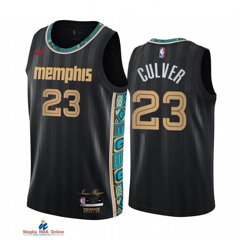 Maglia NBA Nike Memphis Grizzlies NO.23 Jarrett Culver Nike Nero Città 2021