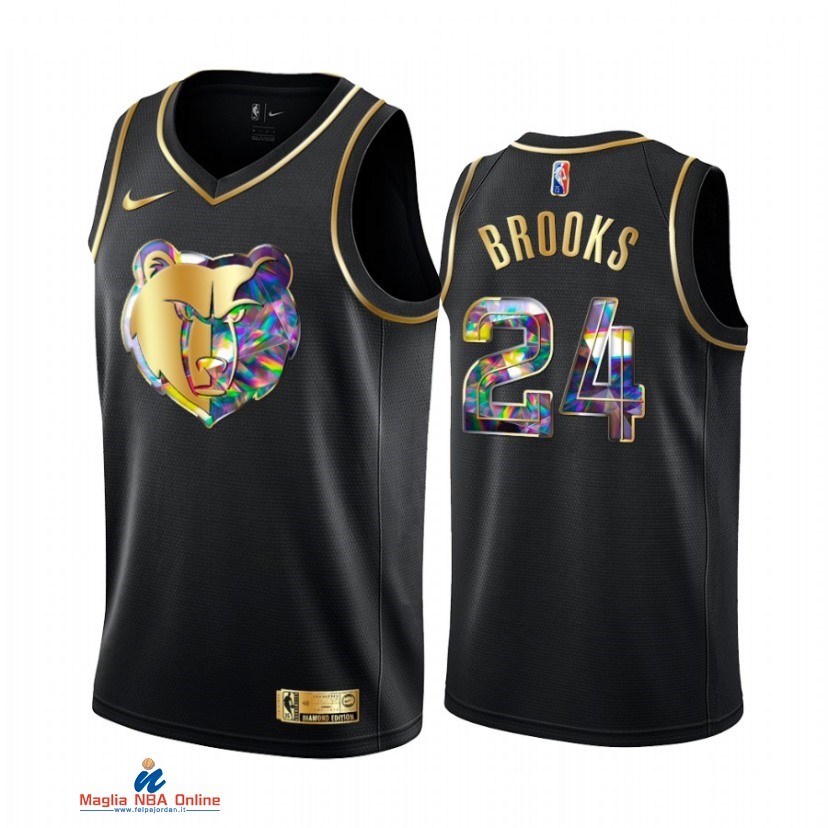 Maglia NBA Nike Memphis Grizzlies NO.24 Dillon Brooks Nero Diamante 2021-22