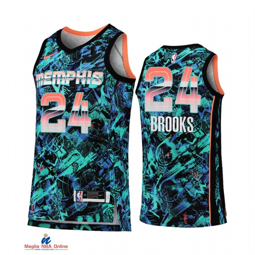 Maglia NBA Nike Memphis Grizzlies NO.24 Dillon Brooks Select Series Verde Camouflage 2021