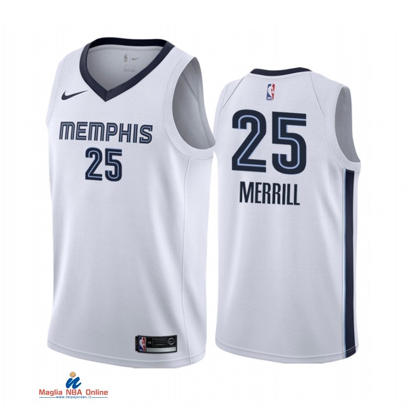 Maglia NBA Nike Memphis Grizzlies NO.25 Sam Merrill Nike Bianco Association 2021