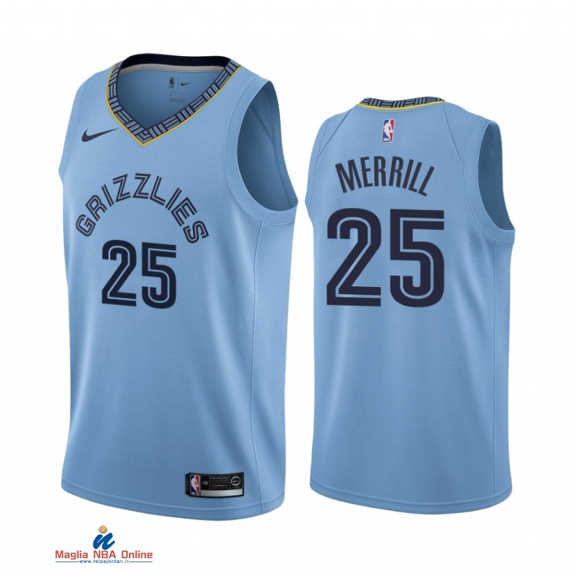 Maglia NBA Nike Memphis Grizzlies NO.25 Sam Merrill Nike Blu Statement 2021