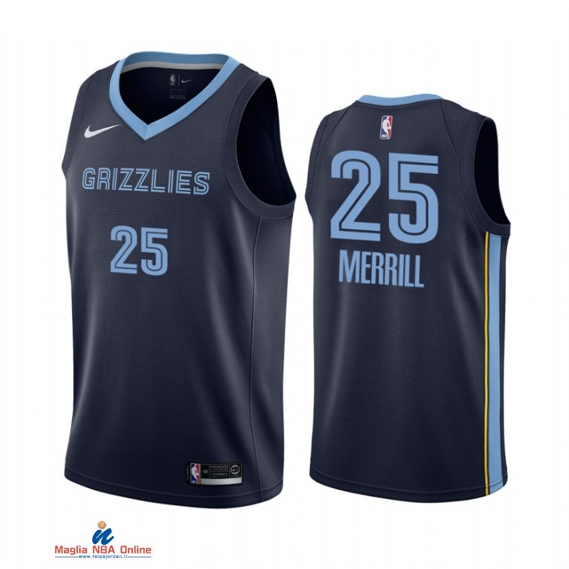 Maglia NBA Nike Memphis Grizzlies NO.25 Sam Merrill Nike Marino Icon 2021