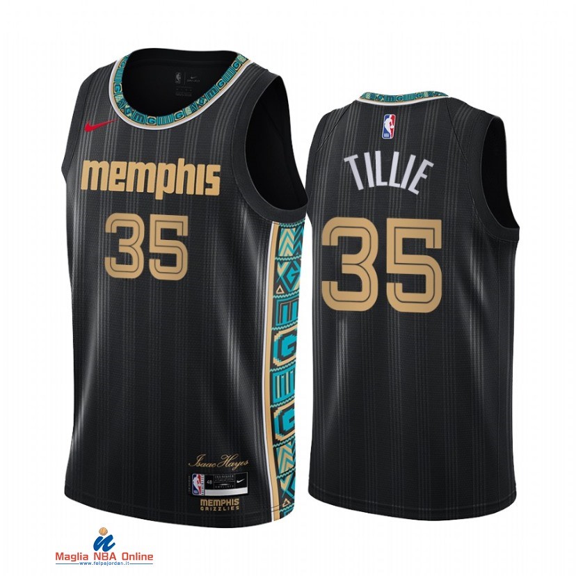 Maglia NBA Nike Memphis Grizzlies NO.35 Killian Tillie Nike Nero Città 2021