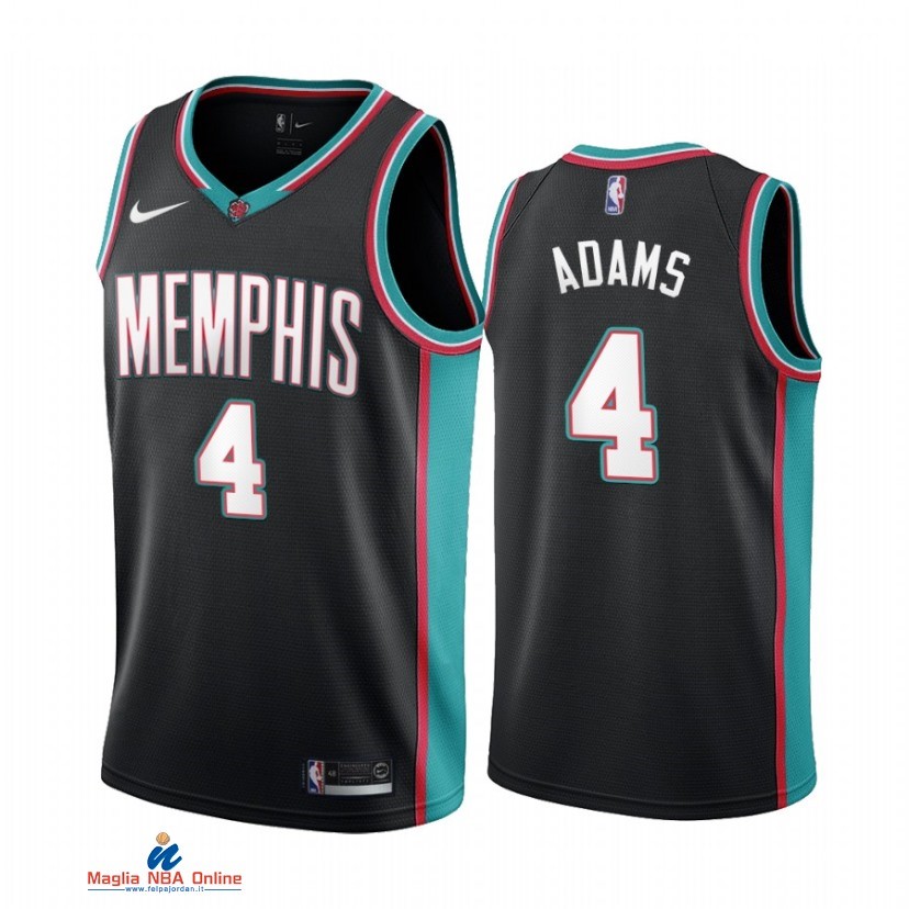 Maglia NBA Nike Memphis Grizzlies NO.4 Steven Adams 20th Season Classics Nero