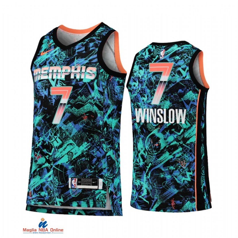 Maglia NBA Nike Memphis Grizzlies NO.7 Justise Winslow Select Series Verde Camouflage 2021