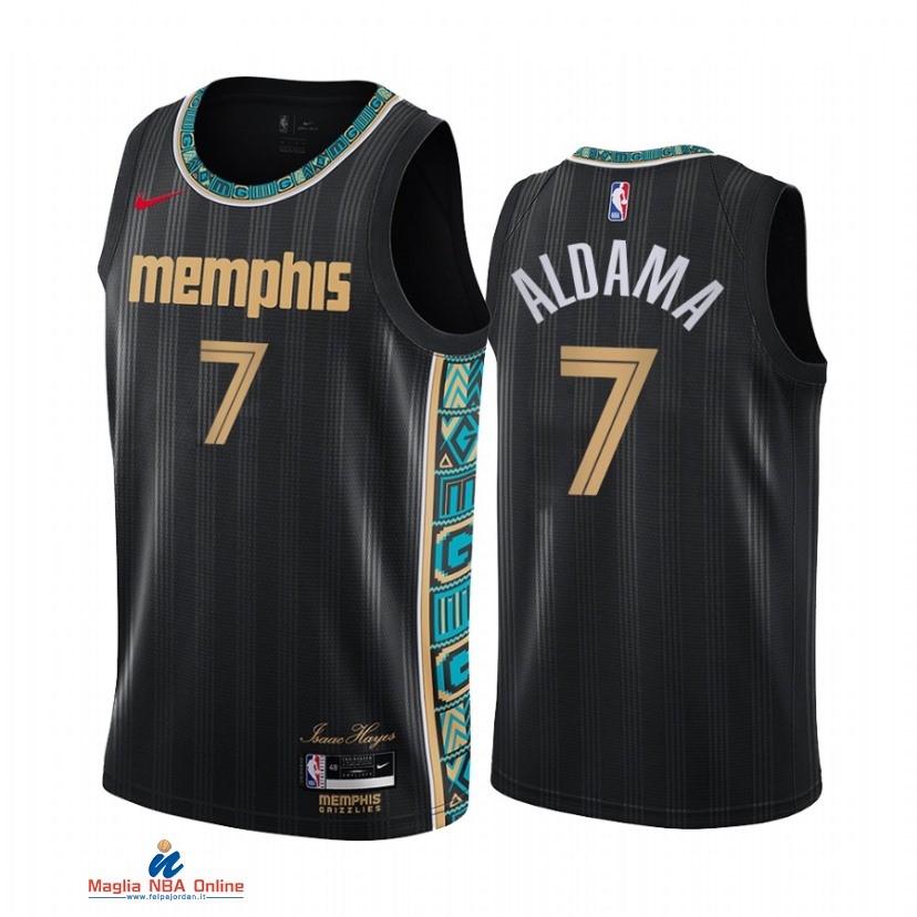 Maglia NBA Nike Memphis Grizzlies NO.7 Santi Aldama Nike Nero Città 2021