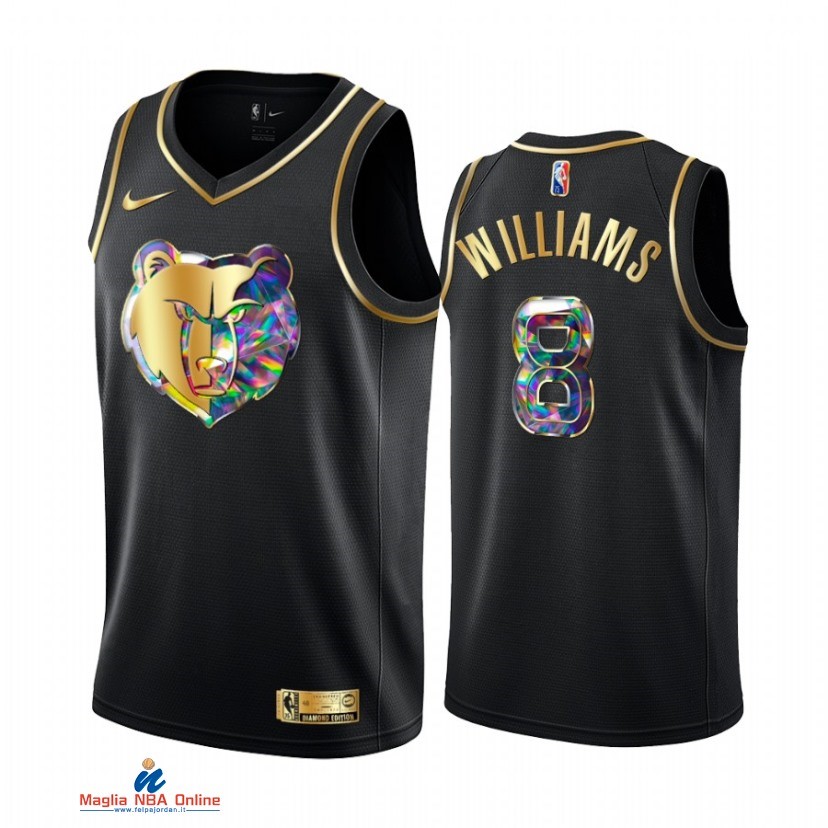 Maglia NBA Nike Memphis Grizzlies NO.8 Ziaire Williams Nero Diamante 2021-22
