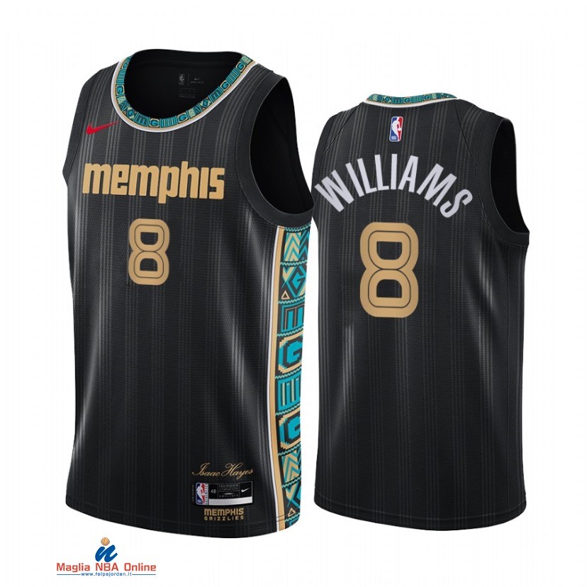 Maglia NBA Nike Memphis Grizzlies NO.8 Ziaire Williams Nike Nero Città 2021