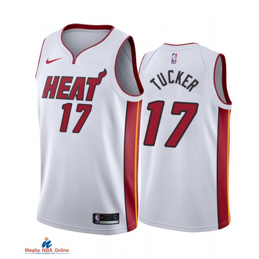 Maglia NBA Nike Miami Heat NO.17 P.J. Tucker Bianco Association 2021
