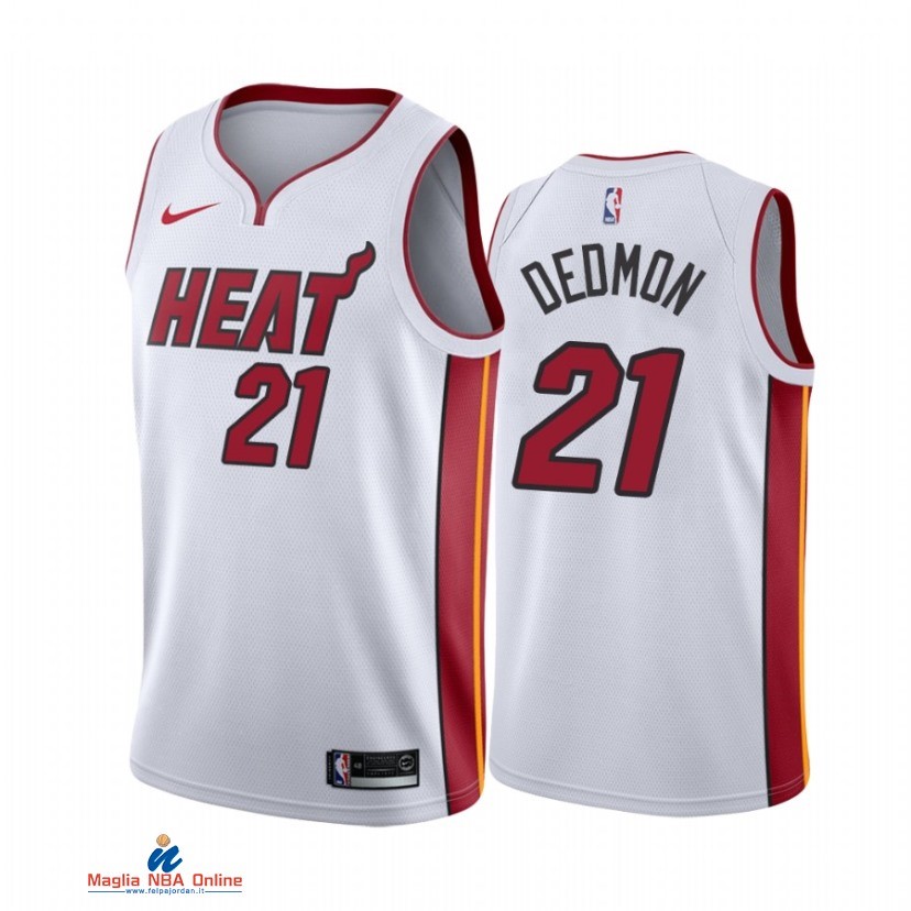 Maglia NBA Nike Miami Heat NO.21 Dewayne Dedmon Bianco Association 2021