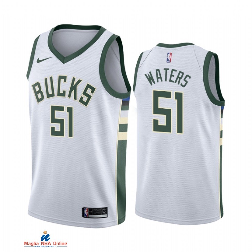 Maglia NBA Nike Milwaukee Bucks NO.51 Tremont Waters Nike Bianco Association 2021