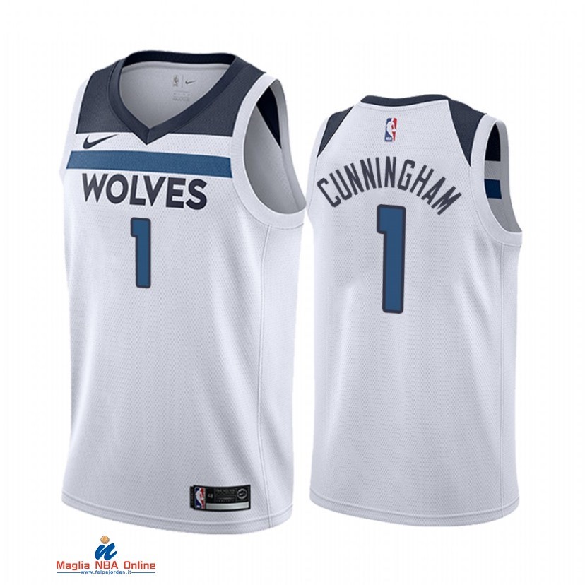 Maglia NBA Nike Minnesota Timberwolvs NO.1 Cade Cunningham Nike Bianco Association 2021-22