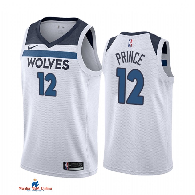 Maglia NBA Nike Minnesota Timberwolvs NO.12 Taurean Prince Nike Bianco Association 2021-22