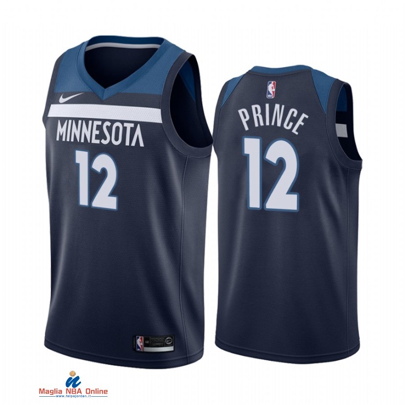 Maglia NBA Nike Minnesota Timberwolvs NO.12 Taurean Prince Nike Marino Icon 2021-22