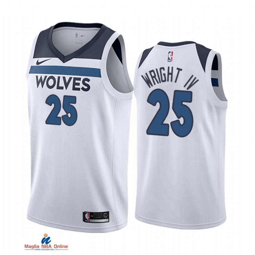 Maglia NBA Nike Minnesota Timberwolvs NO.25 McKinley Wright IV Nike Bianco Association 2021-22