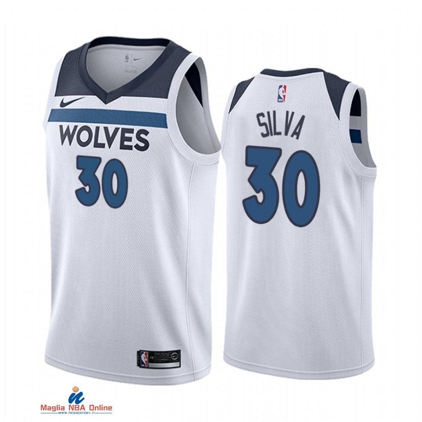 Maglia NBA Nike Minnesota Timberwolvs NO.30 Chris Silva Nike Bianco Association 2021-22