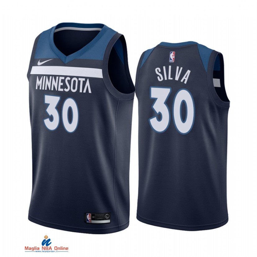 Maglia NBA Nike Minnesota Timberwolvs NO.30 Chris Silva Nike Marino Icon 2021-22