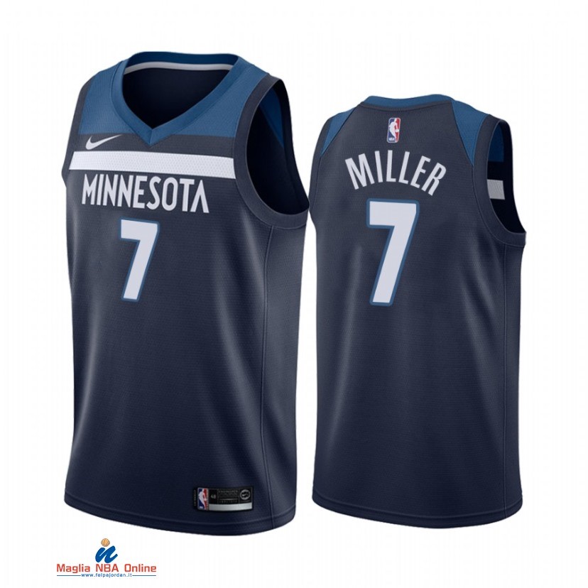 Maglia NBA Nike Minnesota Timberwolvs NO.7 Isaiah Miller Nike Marino Icon 2021-22