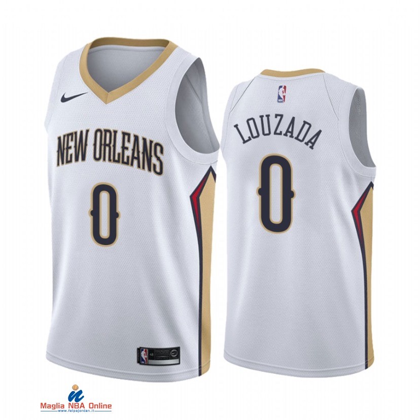 Maglia NBA Nike New Orleans Pelicans NO.0 Didi Louzada Nike Bianco Association 2021