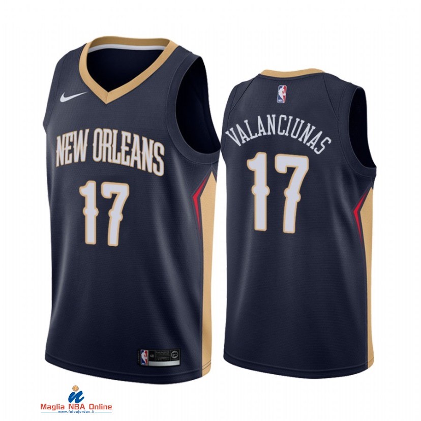 Maglia NBA Nike New Orleans Pelicans NO.17 Jonas Valanciunas Nike Marino Icon 2021