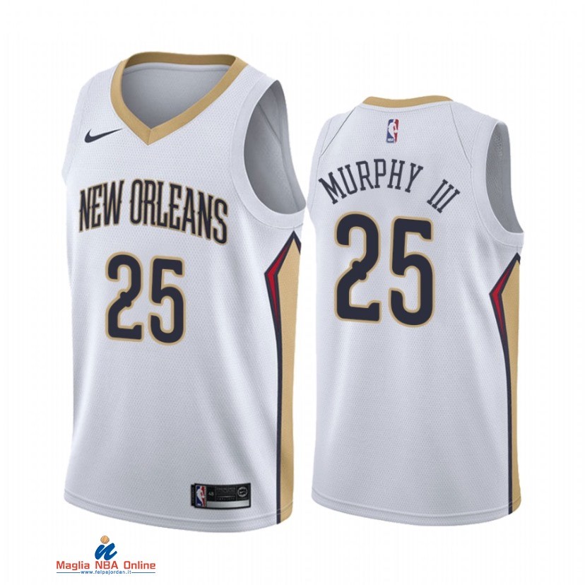 Maglia NBA Nike New Orleans Pelicans NO.25 Trey Murphy III Nike Bianco Association 2021