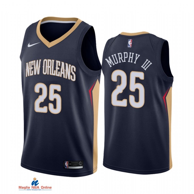 Maglia NBA Nike New Orleans Pelicans NO.25 Trey Murphy III Nike Marino Icon 2021