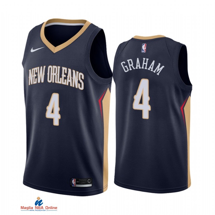 Maglia NBA Nike New Orleans Pelicans NO.4 Devonte' Graham Nike Marino Icon 2021