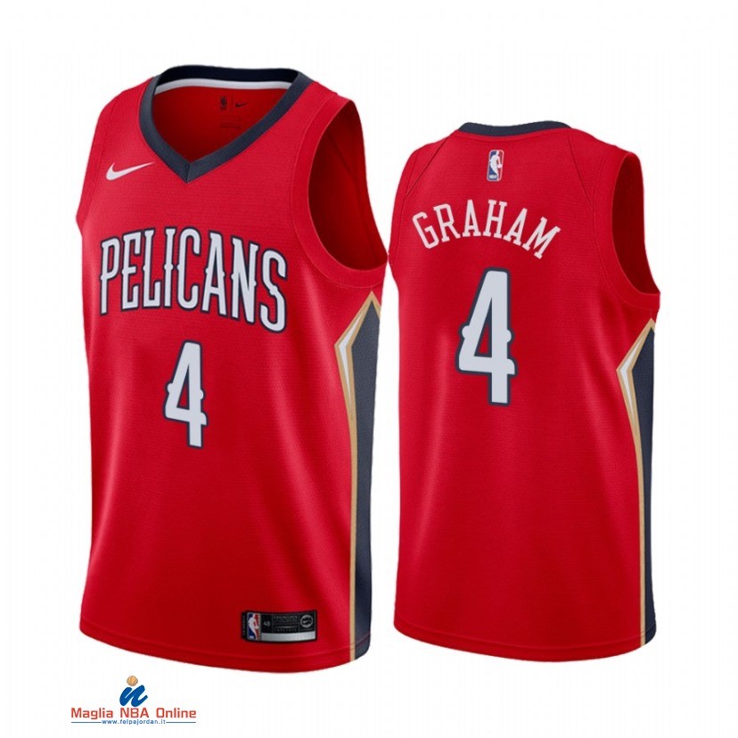 Maglia NBA Nike New Orleans Pelicans NO.4 Devonte' Graham Nike Rosso Statement 2021