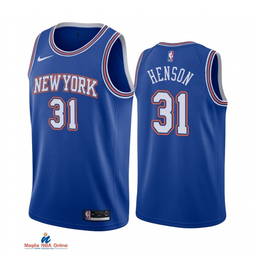 Maglia NBA Nike New York Knicks NO.31 John Henson Nike Blu Statement 2021-22