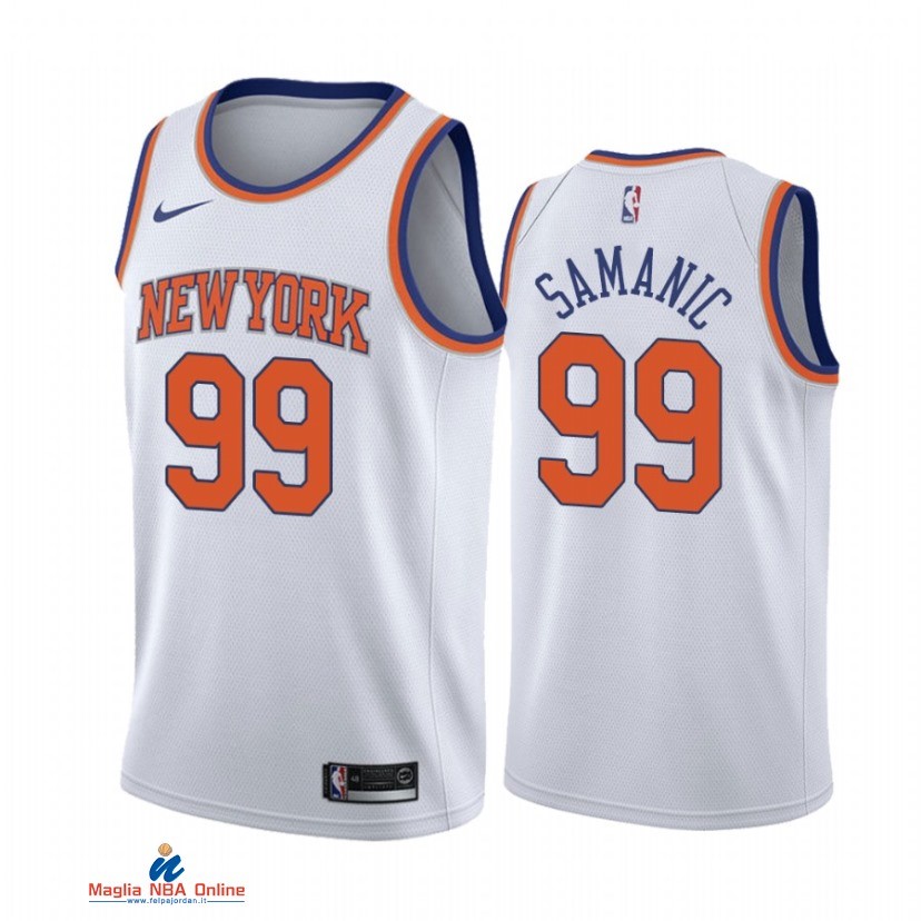 Maglia NBA Nike New York Knicks NO.99 Luka Samanic Nike Bianco Association 2021