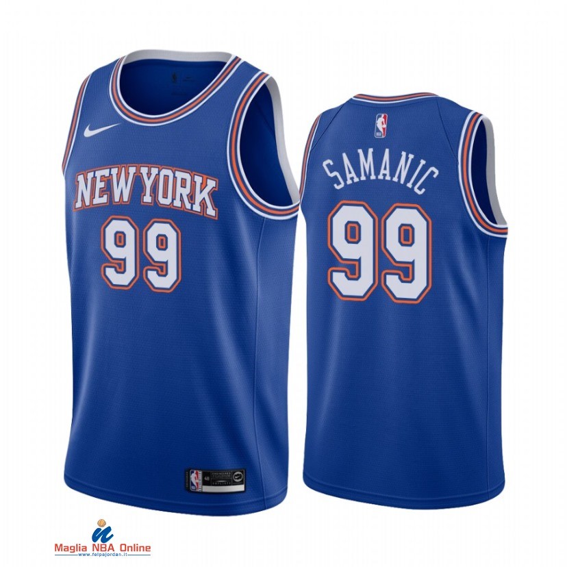 Maglia NBA Nike New York Knicks NO.99 Luka Samanic Nike Blu Statement 2021-22