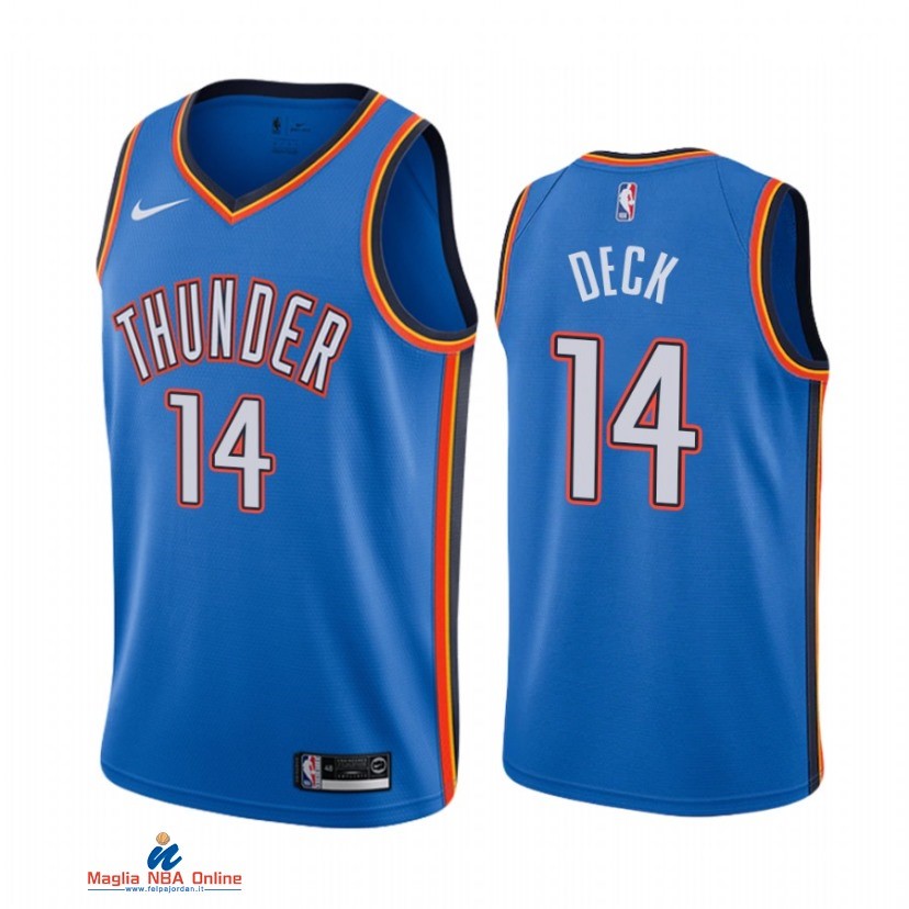 Maglia NBA Nike Oklahoma City Thunder NO.14 Gabriel Deck Nike Blu Icon 2021