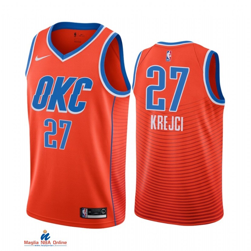 Maglia NBA Nike Oklahoma City Thunder NO.17 Vit Krejci Nike Arancia Statement 2021