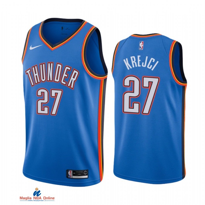 Maglia NBA Nike Oklahoma City Thunder NO.27 Vit Krejci Nike Blu Icon 2021