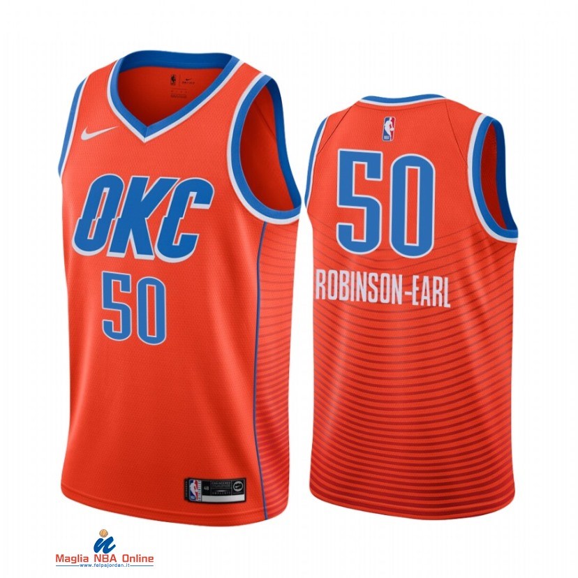 Maglia NBA Nike Oklahoma City Thunder NO.50 Jeremiah Robinson Earl Nike Arancia Statement 2021