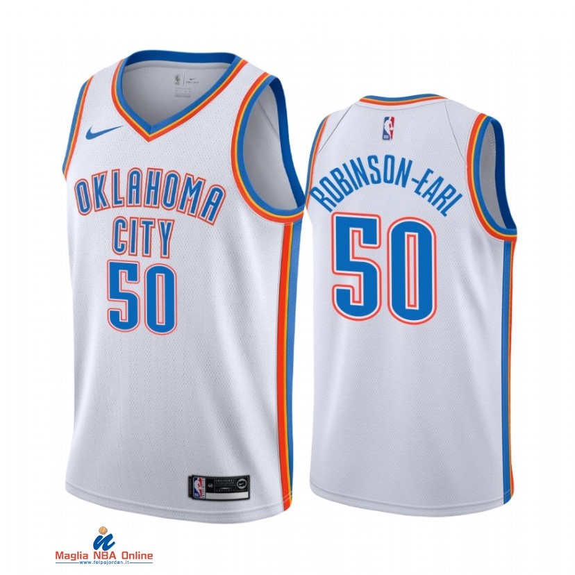 Maglia NBA Nike Oklahoma City Thunder NO.50 Jeremiah Robinson Earl Nike Bianco Association 2021